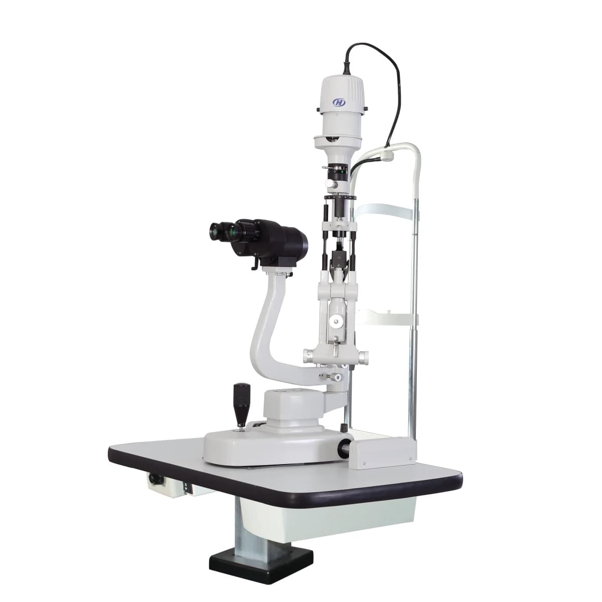 Lampada da tavolo con lampada a fessura per microscopio veterinario umano di tipo convergente