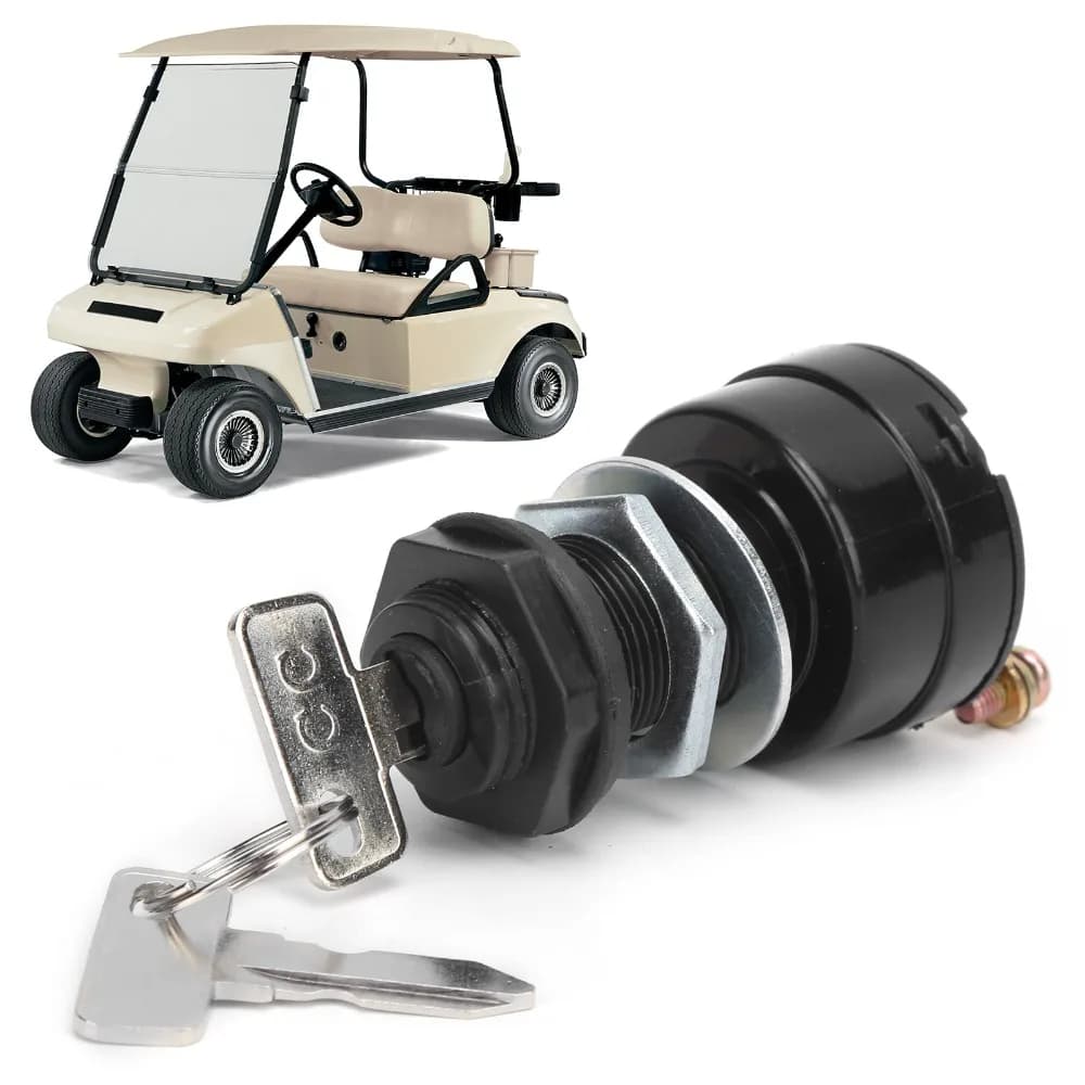 101826201 1012505 Interruttore di accensione con chiave 36V - 48V 2 PIN con 2 chiavi per Club Car DS 1996 in poi Elettrico