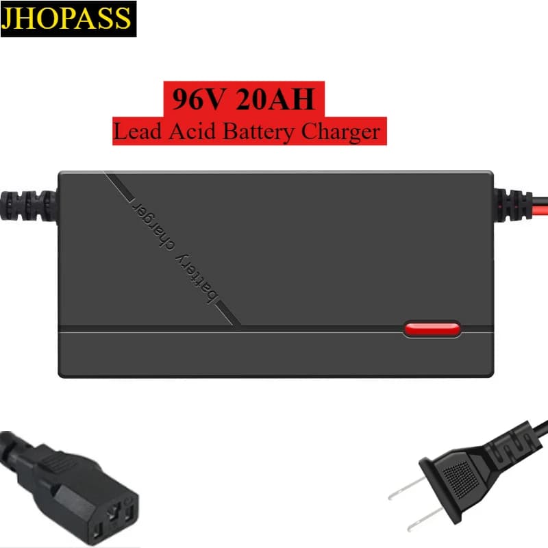 Intelligent LED Display 96V 20AH Lead Charger for Motorcycle Ebike Charged for AC110-220V DC 96V a119V EU AU UK US Plug