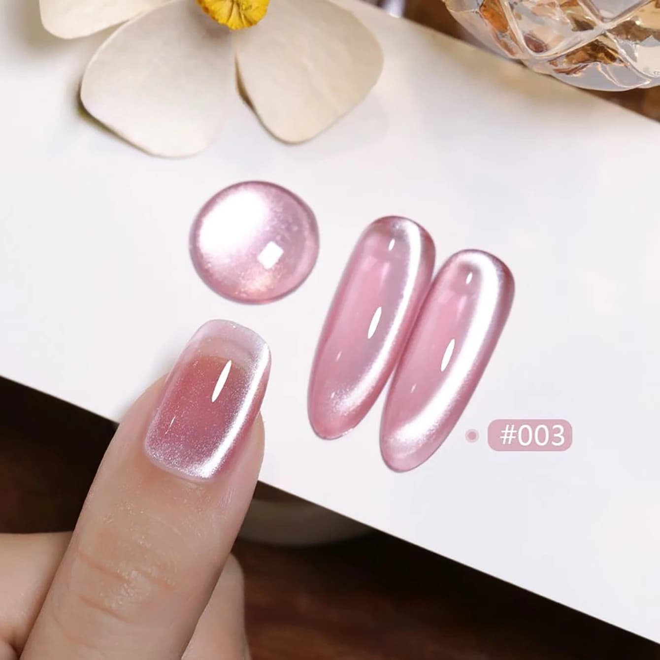 SHAKA 1-16 pz Smalto Semipermanente Gel Effetto Occhio di Gatto Rosa Retrò Super Luminoso Trasparente Ghiaccio Sbiancante per Nail Art Forniture Unghie San Valentino
