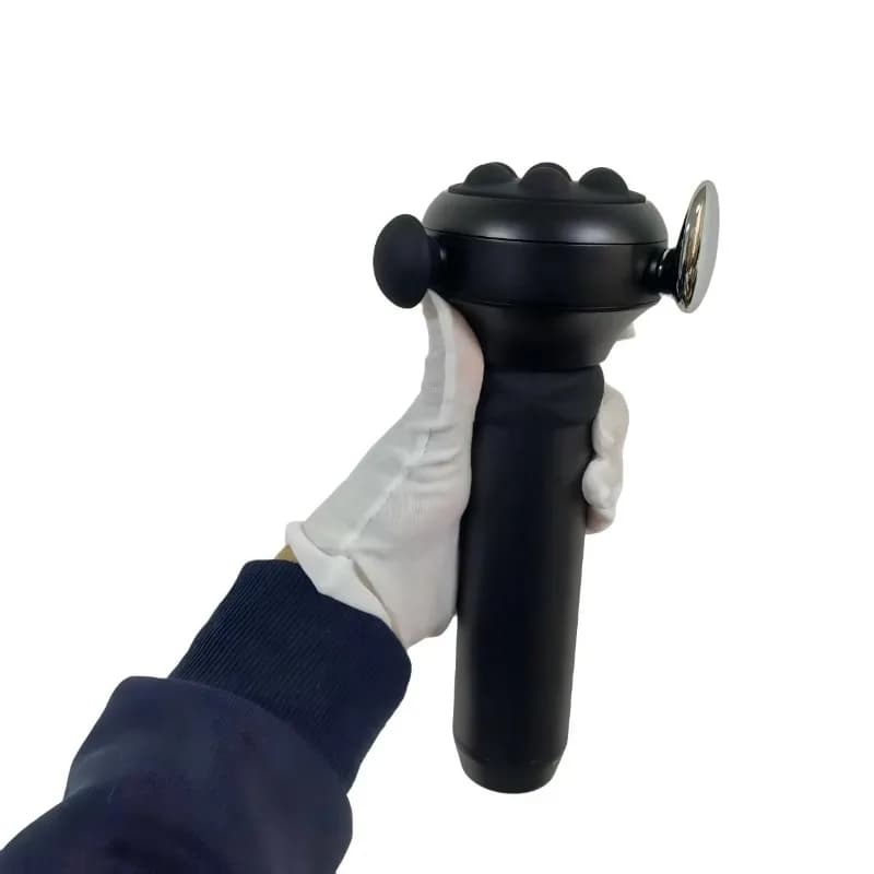 Long Handle Percussion Massage Gun 4 Replaceable Heads 3.5 Max RRT Pulse Muscle Relax Massager