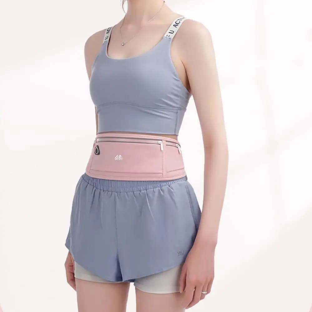 Lightweight and Invisible Running Belt for Women, Adjustable Pocket with Reflective Strip and Phone Door for Race