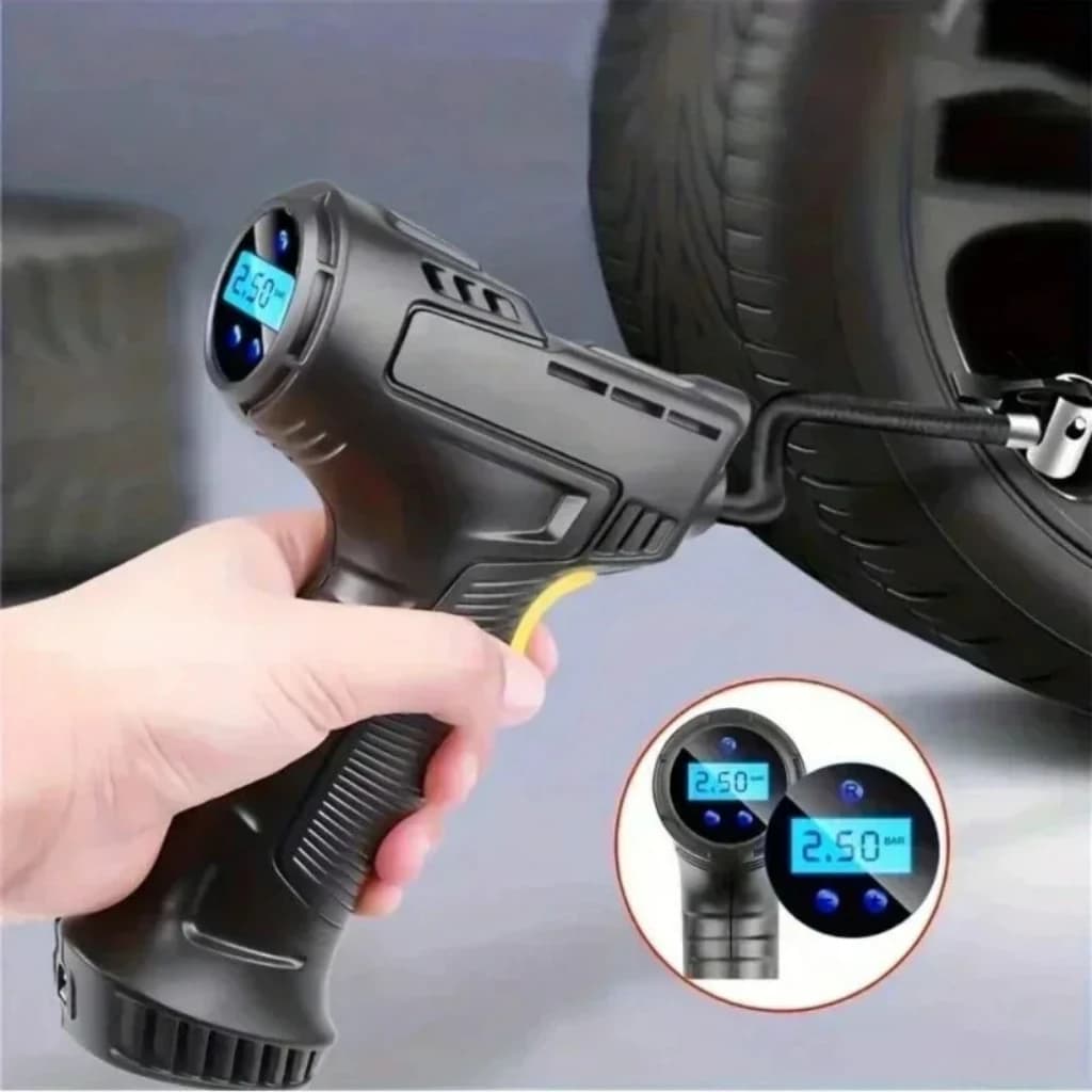 Compressore d'Aria Portatile, Pompa Gonfiabile Digitale per Pneumatici Auto, Biciclette e Palloni