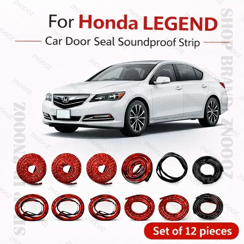 Guarnizione per Porta Auto Honda LEGEND, Striscia in Gomma a Doppio Strato Insonorizzante, Antipolvere e Impermeabile, Set da 12 Pezzi