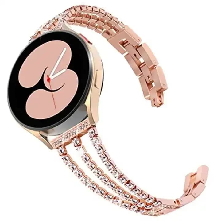 Cinturino da Donna con Diamanti 22mm 20mm per Samsung Galaxy Watch 7 6 5/Pro 4/6 Classic, Cinturino 40mm 44mm 45mm 42mm 43mm 47mm Active 2