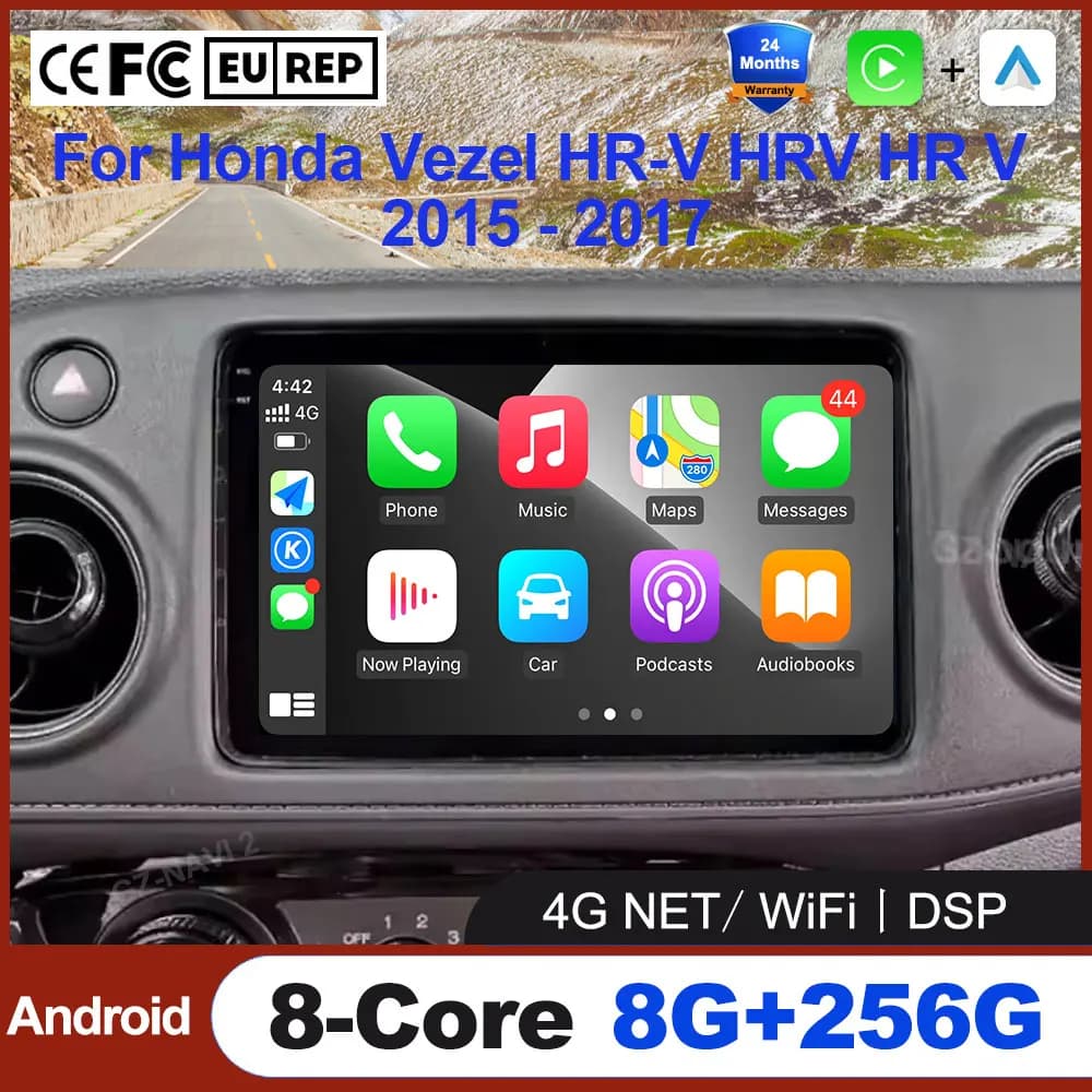 Android 16 Auto Car Radio For Honda Vezel HR-V HRV HR V 2015 - 2017 Multimedia Video Player Stereo Carplay GPS Navigation Tools