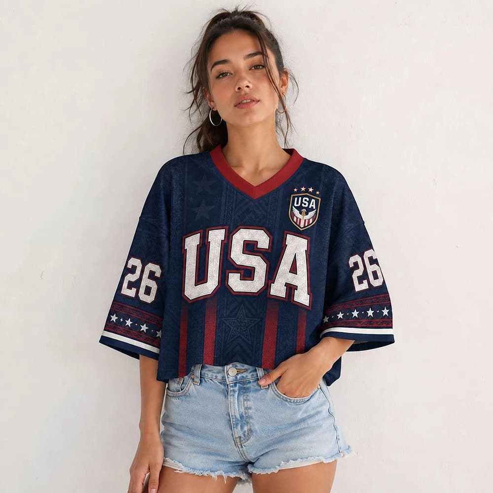 USA Soccer Jersey 2026 New Breathable Quick Dry Football Shirt Oversized Comfortable Fit Sports Team Uniform for Men Women