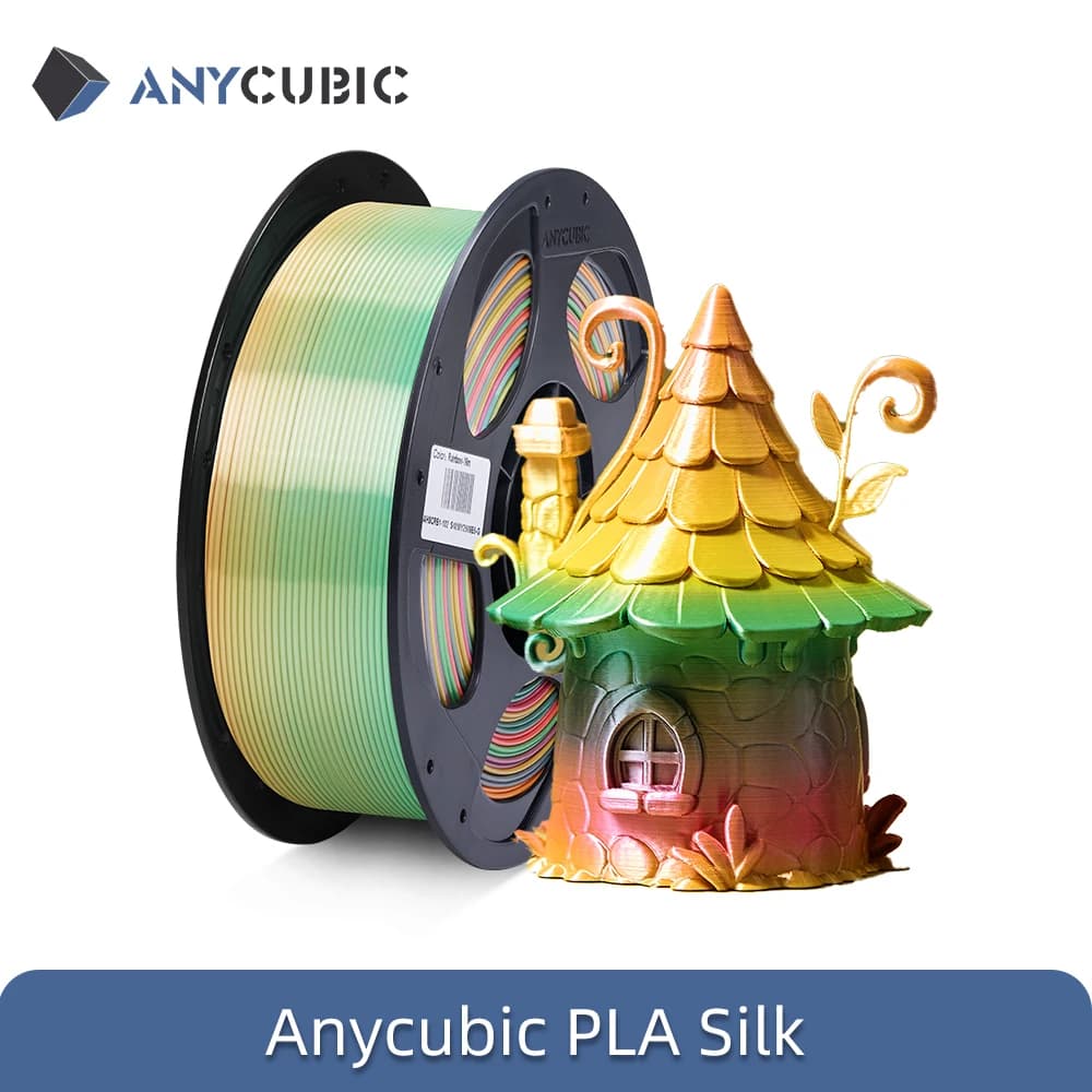 ANYCUBIC PLA Rainbow Silk Filament 1.75mm Printer 3D Printing Thread Christmas Toys 3D Printing Material for FDM 3D Printer