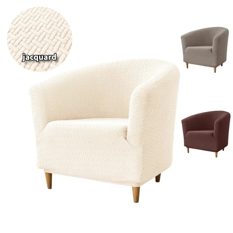 1PC Jacquard Club Covered Elastic Single Spandex Covered All-inclusive Relax Stretch Pipe Chair Cover Bar Home Hotel