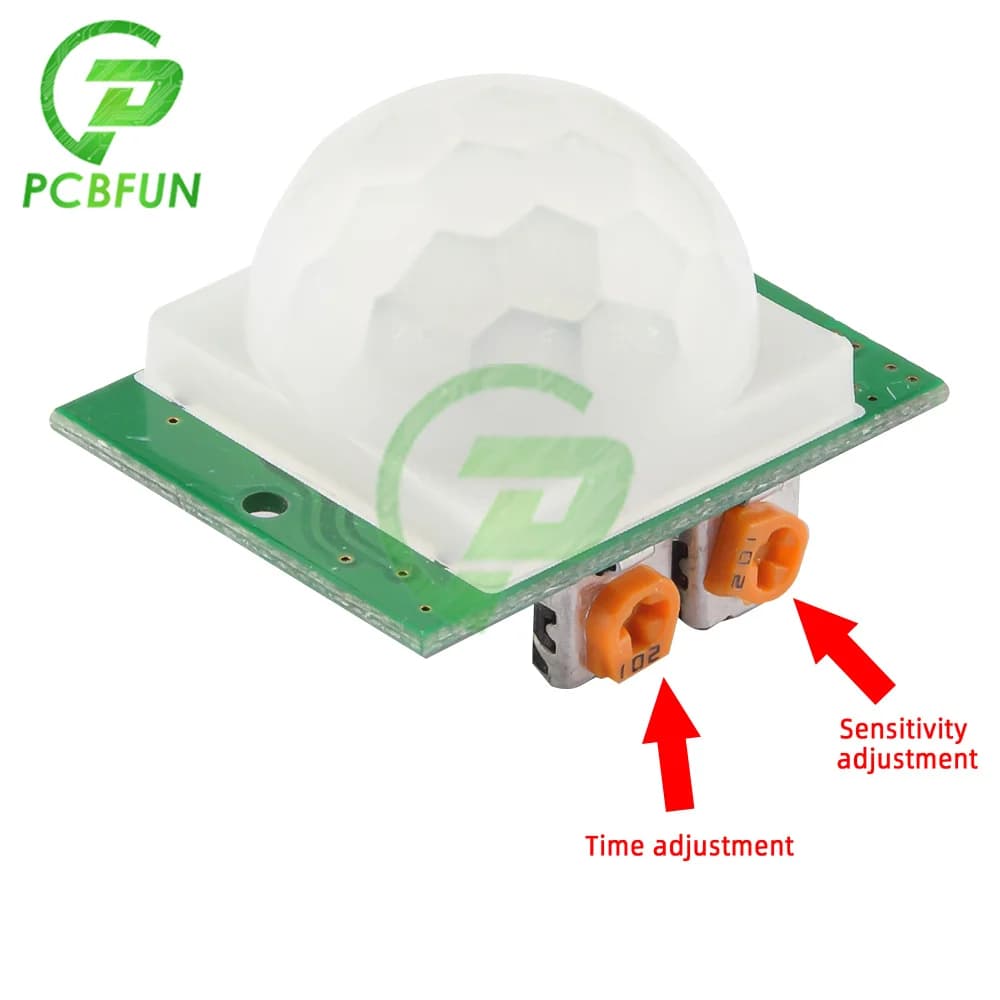 Modulo rilevatore sensore di movimento PIR a infrarossi per corpo umano al HC-SR501 versione migliorata per Arduino per kit Raspberry Pi