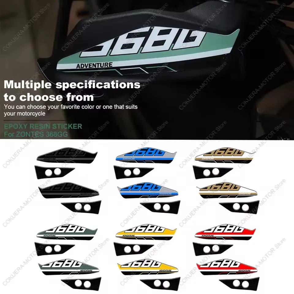 Per ZONTES 368G 368G Accessori moto Adesivo protezione protezione mano Adesivi protezione resina epossidica 3D