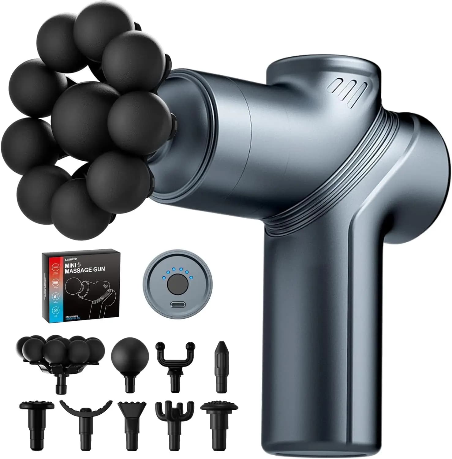 Deep Massage Gun with 9 Heads, Silent for Muscular Lift and Back Pain, Perfect Gift for Men and Women