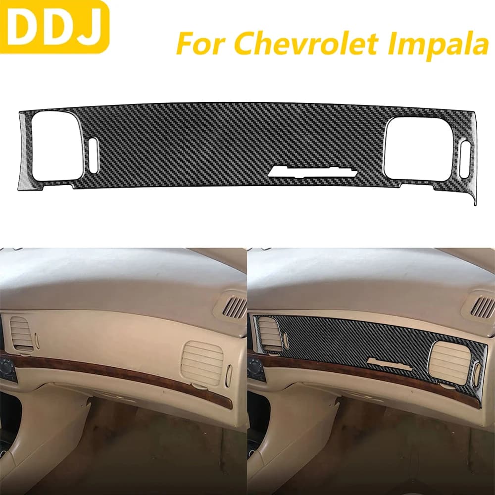 Per Chevrolet Impala 2000-2004 Fibra di Carbonio Co-pilota Cruscotto Pannello Strumento Trim Copertura Accessori Auto Decorazione Adesivo