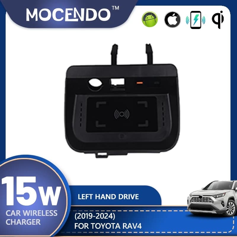 For Toyota RAV4 2019-2024 LHD Car Charger Wireless Car Accessories Suitable for xiaomi, iPhone Quick Charging