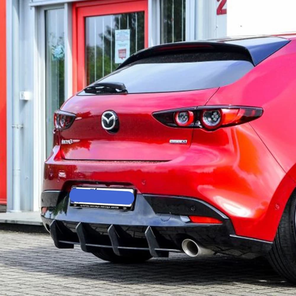 Per Mazda 3 Hatchback 2019-2024 Anno Diffusore Posteriore Paraurti Labbra Spoiler Splitter Body Kit Accessori