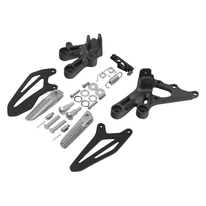 Moto Nero Pedane Anteriori Poggiapiedi Pedali Staffa Set Per Yamaha YZF R7 2022-2023 2024