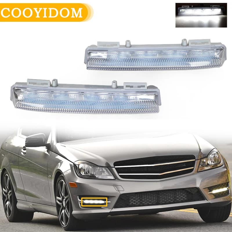 Auto Anteriore LED DRL Luce Diurna Per Mercedes-Benz E350 C350 C250 W204 W212 R172 Lampada Da Corsa Luce 2049068900 2049069000