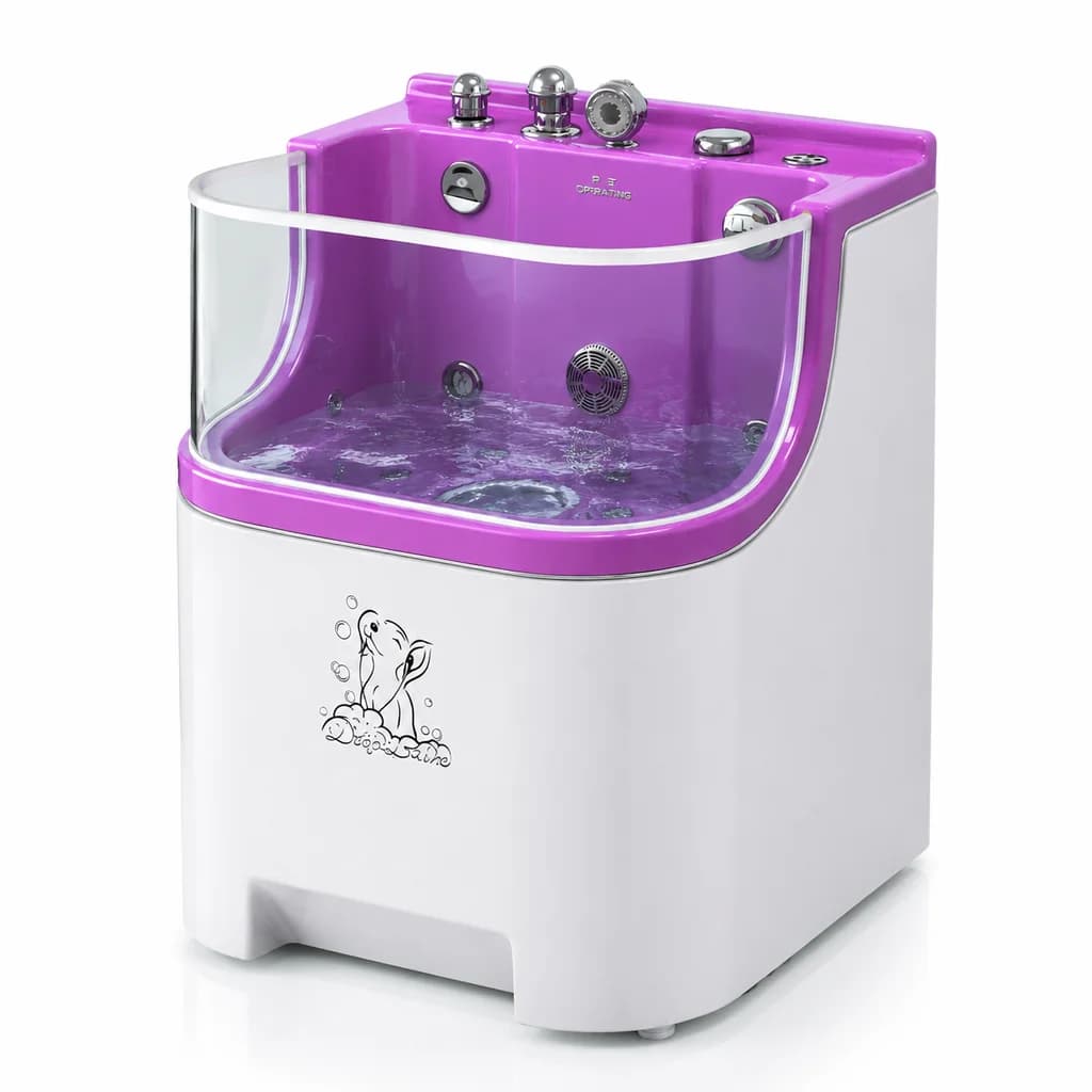 DPbathe Small Open Door Pet SPA Tub Acrylic Pet Grooming Bathtub With Ozone Bubble Milk Bath Function