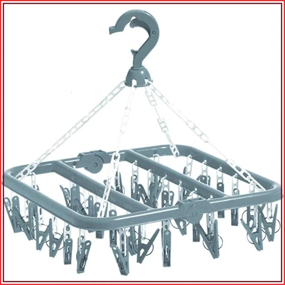 Clip and Drip Hanger Clothes Hanger Drying Rack 32 Clips