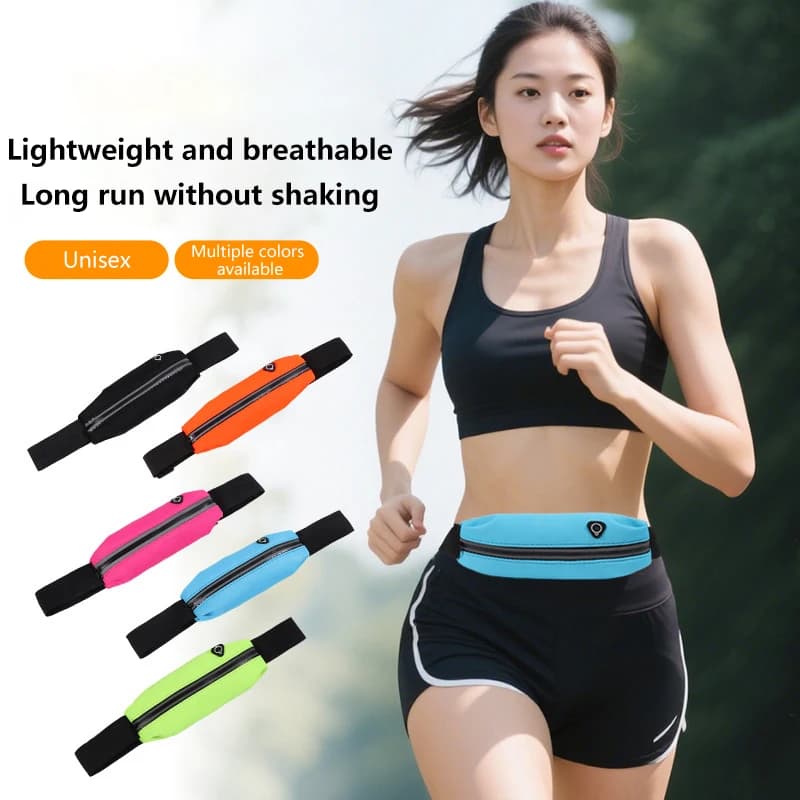 Elegant and Simple Running Waist Bag for Cellular, Waterproof Sports Bag for Men and Women, Gymnastic Hidden Waist