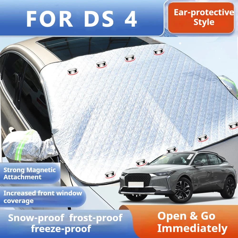Copertura per parabrezza parasole per auto addensata ora con 5/9 magneti Protezione UV Luce solare anti-neve per DS 4