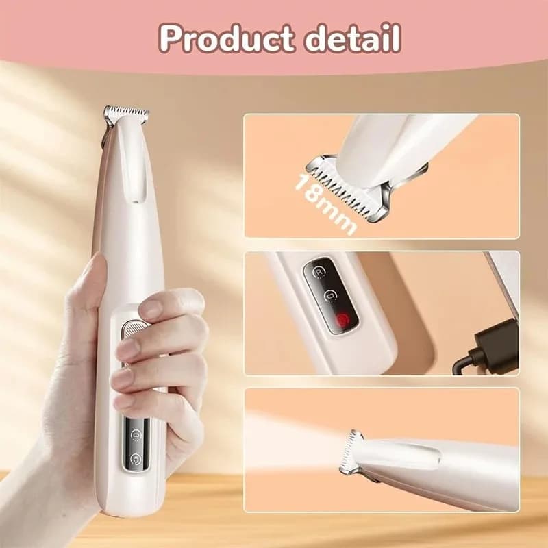 Lightweight Electric Pet Grooming Scissors, Low Noise, Suitable for Use on Animals' Paws, Eyes, Ears, Face, and Tail Areas