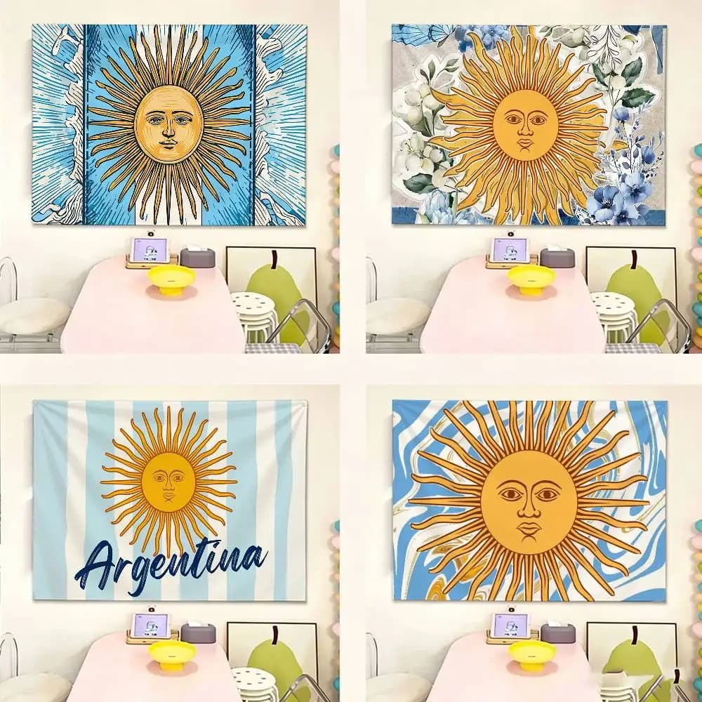 Argentina Flag Aesthetic Flags Wall Hanging Tapestry Outdoor Garage Room Decorative flag Background Blanket