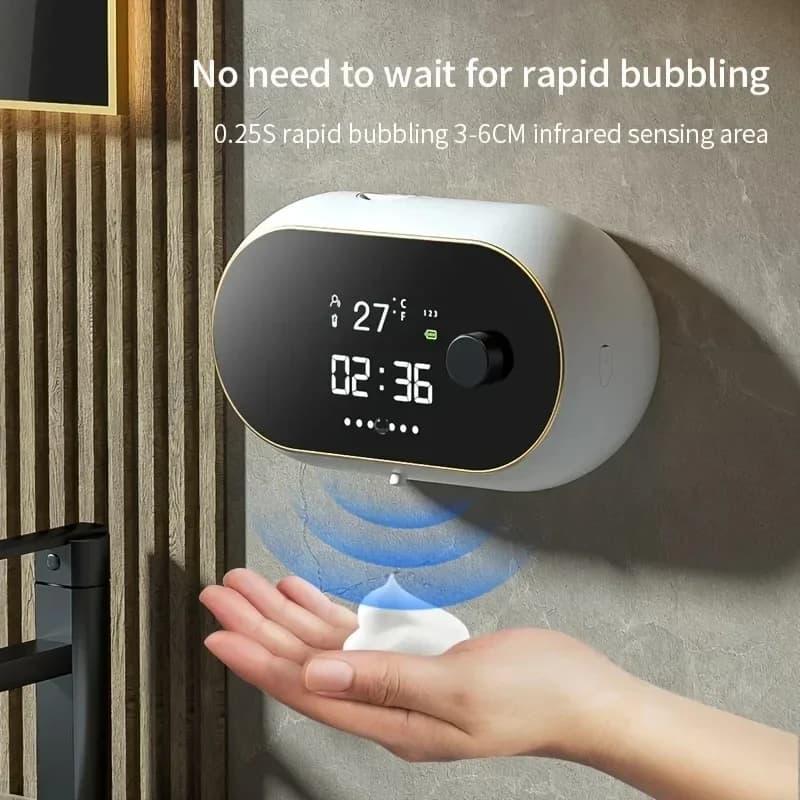 450ML Touchless Wall-Mounted Intelligente Induzione Automatica Senor Dispenser di Sapone Elettrico Ricaricabile Disinfettante Lavatrice