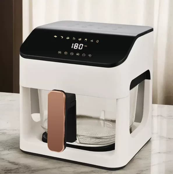 8.5 liters air fryer, intelligent oven with temperature control, fully transparent glass pot for domestic use 110 V / 220 V, fully automatic electric fryer