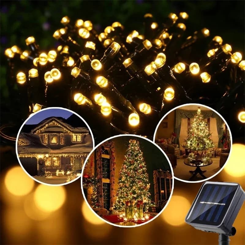 Luci a Cascata LED Solari per Esterni, Illuminazione per Giardino, Alberi, Matrimoni Estivi, Feste e Decorazioni Domestiche