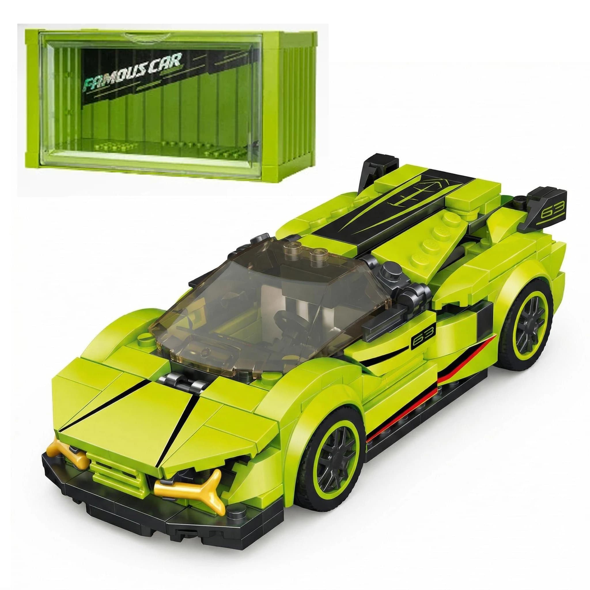 Kit di costruzione auto con 286 pezzi, mattoncini educativi fai-da-te per costruire auto, giocattoli per bambini dagli 8 anni in su e adulti, divertimento garantito.