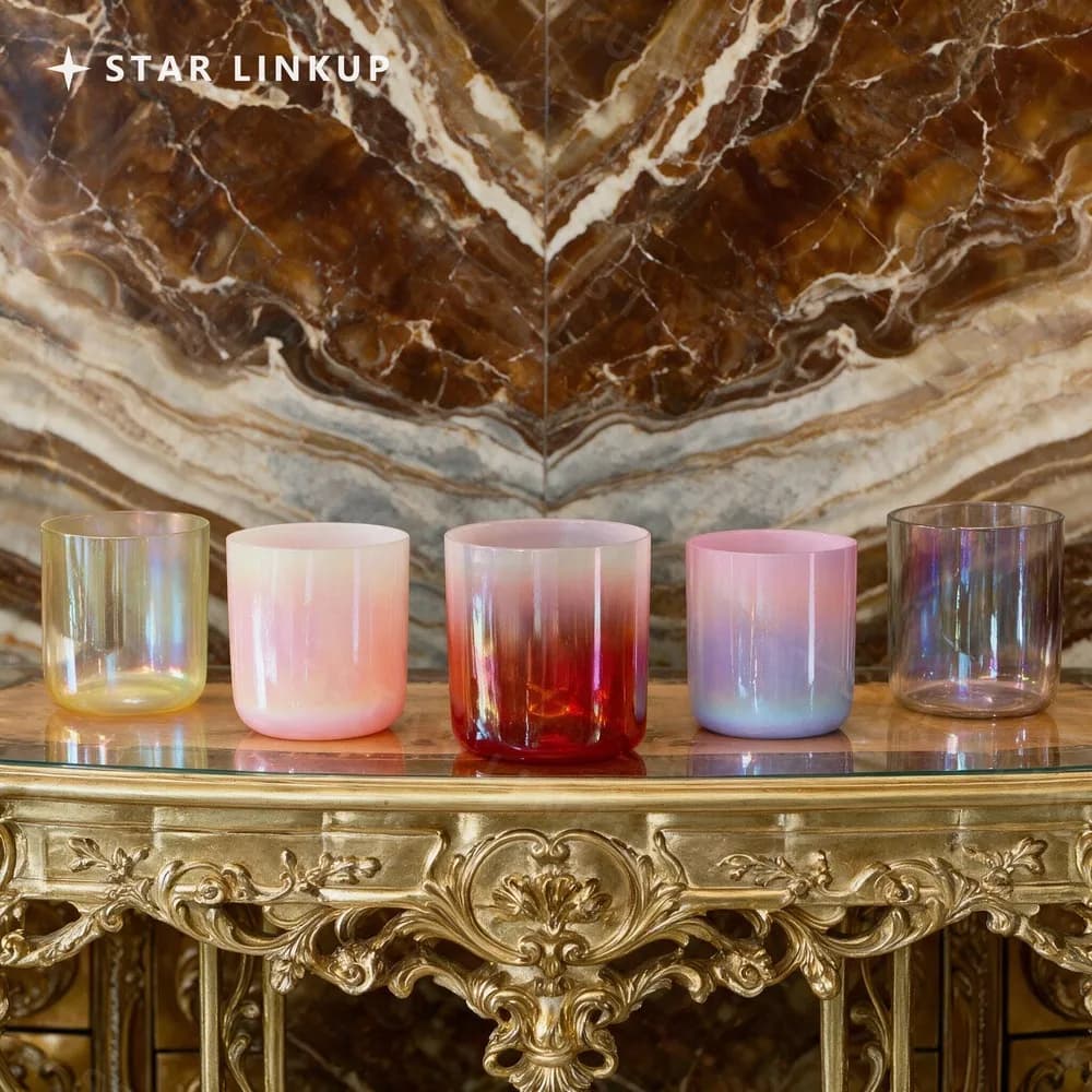 NEW2026 Design Five Element Alchemy Crystal Bowl Harmony Sound Sets With Bag Cuenco Blood Bowl Crystal Bowls Cuenco Cuarzo