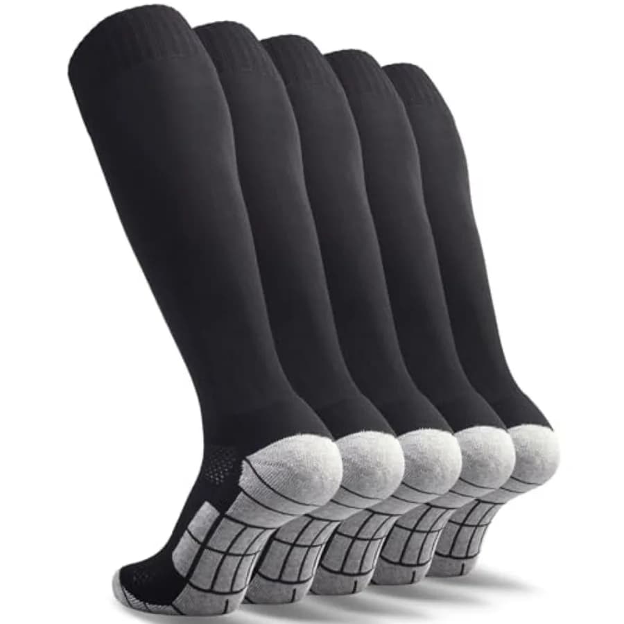 Soccer Socks /3/5 pairs Team Sport Knee High Socks for Adult Youth