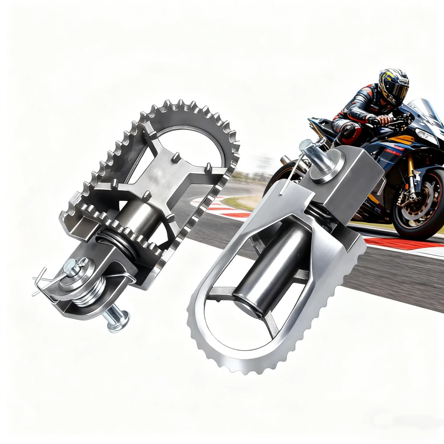 Poggiapiedi Regolabili Antiscivolo per Moto Honda Sherco KTM Forza Harley Davidson Dirtbike Accessori Pedali
