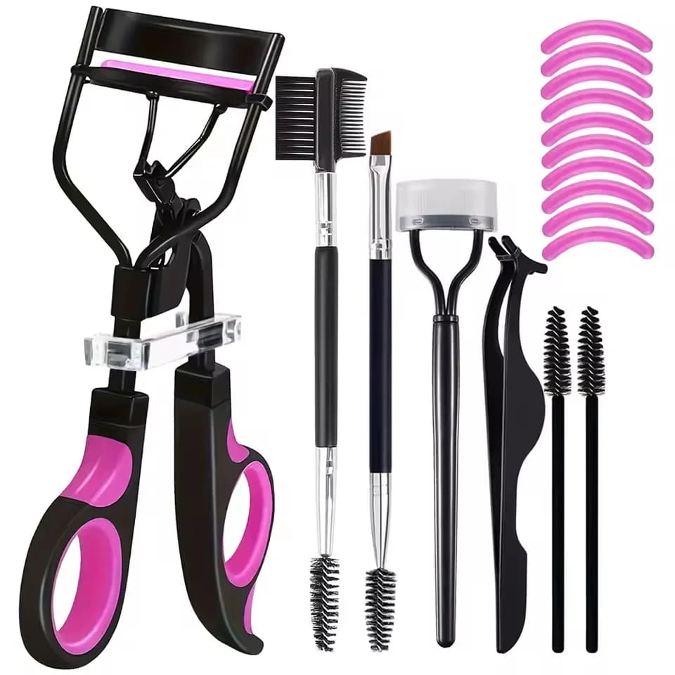 Piegaciglia set with Replacement Bearings, for Women - Grippers, Eyelash Gripper, Mascara Brush, Makeup Tools
