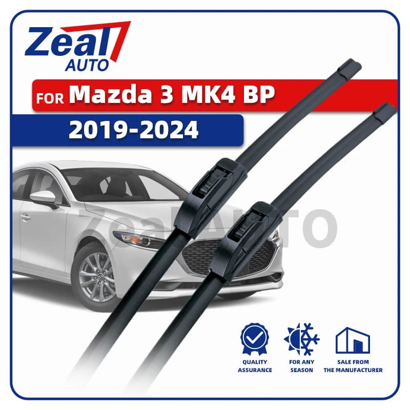LHD Spazzole Tergicristallo Anteriori Per Mazda 3 MK4 BP 2019-2024 2020 2021 2022 2023 Parabrezza Finestra Pioggia Spazzole Ricarica Accessori 26 "17"