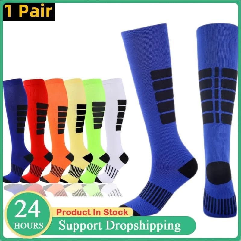Calze a Compressione per Sport all'Aperto, Calze Lunghe da Uomo per Salto con la Corda, Calze Fitness per Polpacci, Calze a Compressione Muscolare YS1007