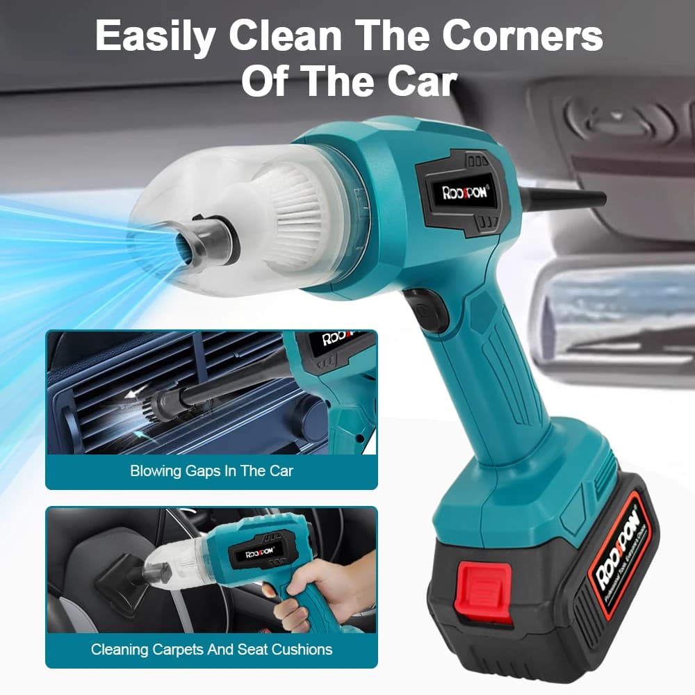 Aspirapolvere portatile da 500 W Mini ventilatore portatile senza fili per pavimenti duri Tappeto Pulizia dei peli di animali domestici per batteria Makita 18-21 V
