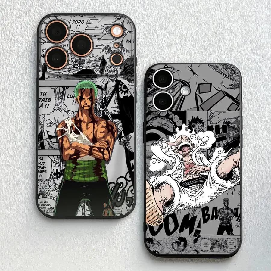 Case for Apple iPhone 17 Pro Max 13 XR XS MAX 17e 14 12 15 Pro 7 8 Air 11 16 Funda Phone Cover One Pieces Anime Luffy Z-Zoro