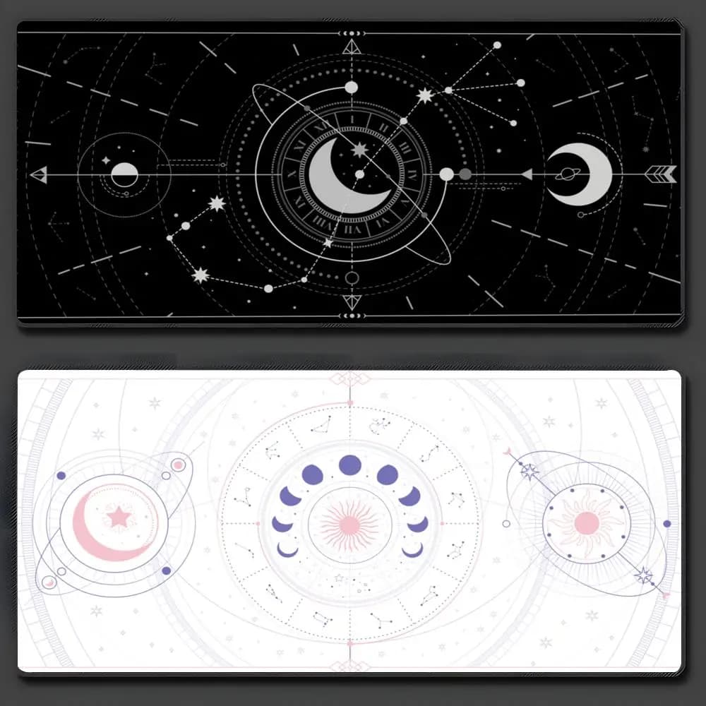 Major Arcana Tarot Mouse Pad Large Anti-Slip Rubber Gaming MousePad Durable Desk Pad Thick Seam Edge Suitable For Office And Gam