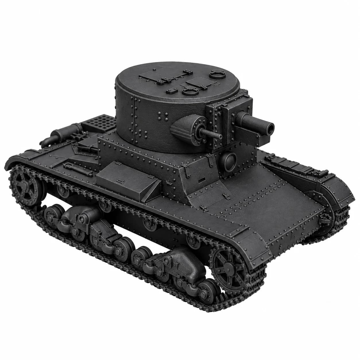 SSMODEL 1/72/ 1/100 1/144 1/200 Multi-Scale T-26A (T-26-4) tank Resin Model Kit TSS0083