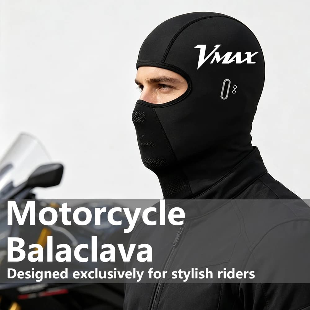 For Yamaha VMAX 1200 / VMAX 1700 (1985-2020) – Summer Cooling Motorcycle Balaclava, Breathable Full Face Mask with UV Protection