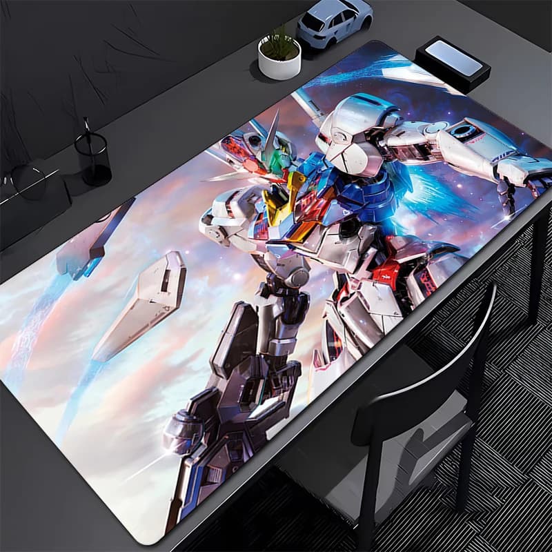 Mouse Anime Gamer Mat, Varmile Keyboard Mat, Gaming Accessories, Warrior G-gundam A-aerial Mechanical Carpet for Laptop