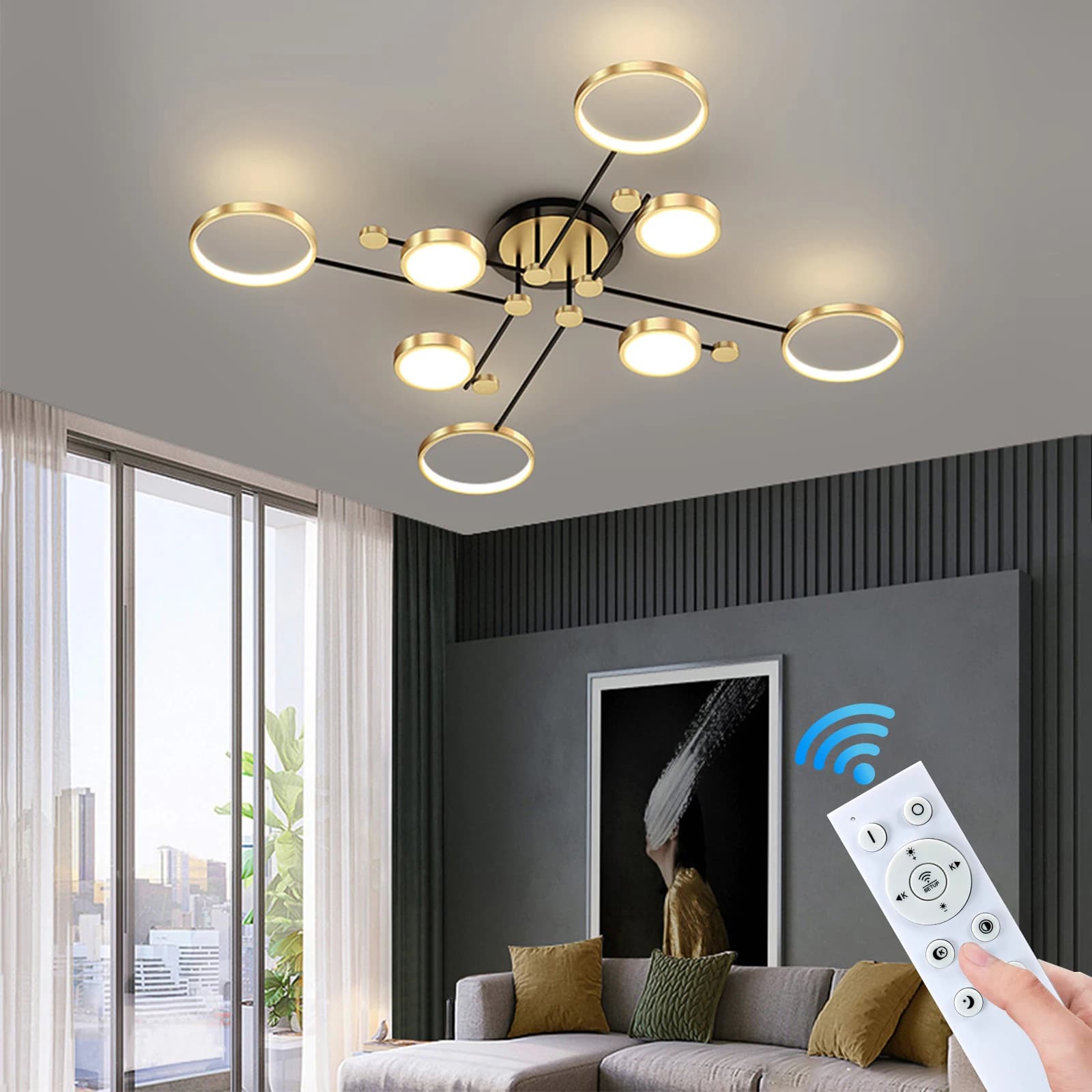New Modern LED Chandelier Lighting For Living Room Bedroom Gold Ceiling Hanging Lamp Indoor Fixture Light Lustres Ceiling Light