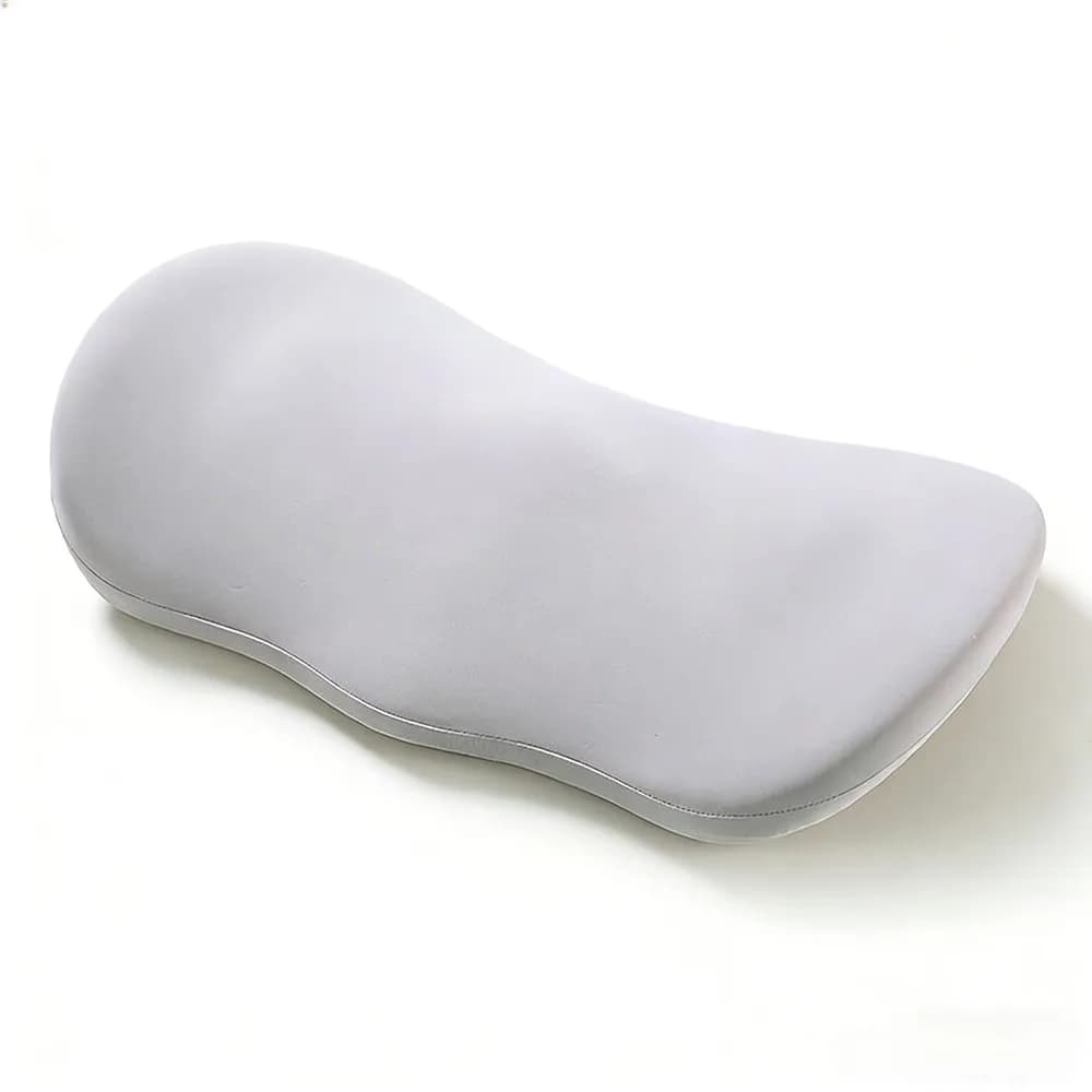Cuscino Lombare Morbido e Confortevole in Tessuto Seta Ghiaccio/Velluto Traspirante, Cuscino per la Vita dal Design Ergonomico, Tinta Unita