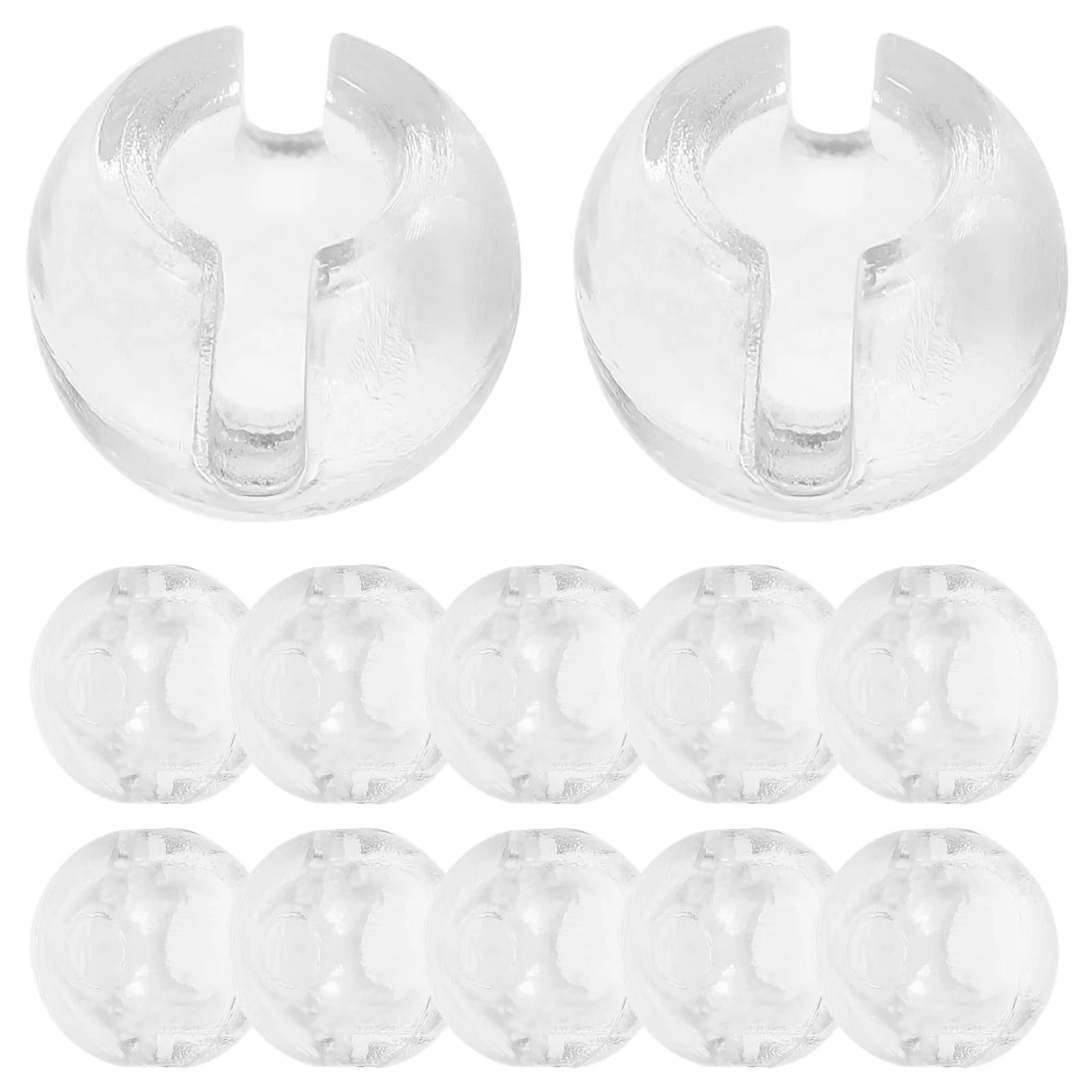 12Pcs Transparent Bead Chain Stop Buckle for Blinds Curtains Vertical Louver Beaded Chain Fixer Clear Blind Replacement Parts