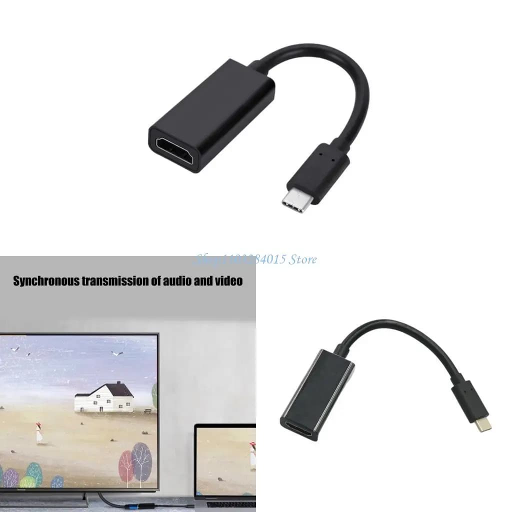 Adattatore da USB C A HDTV da R6FF per monitor 4K@60Hz HDTV a USB C Laptop Docking Station