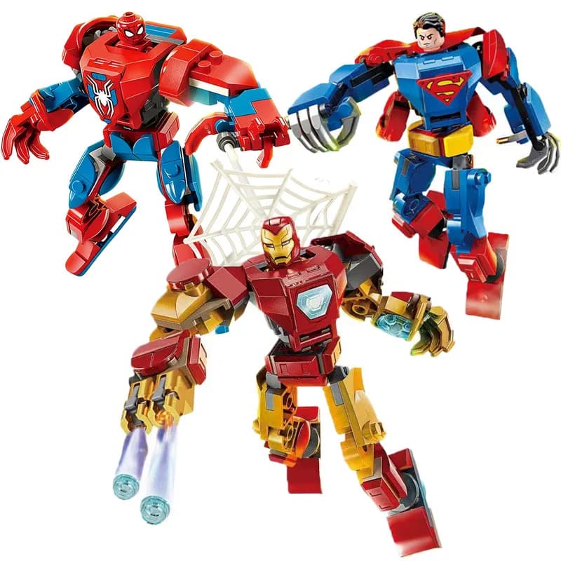 76302 76307 Supereroe Mattoni Avengers Thor Iron Man Thanos Assemblare Compatibile Action Figure Giocattolo Building Blocks Modello Ornamento