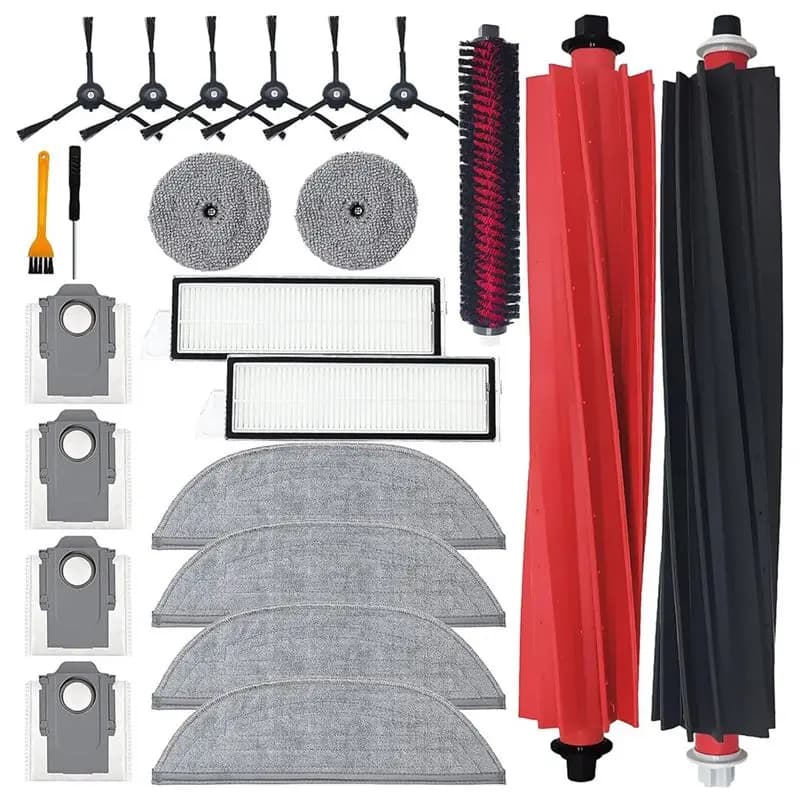 Accessori A010 per Roborock S8 Maxv Ultra, ricambi per robot aspirapolvere: spazzola principale, spazzola laterale, filtro HEPA, panno lavapavimenti, sacchetti per la polvere