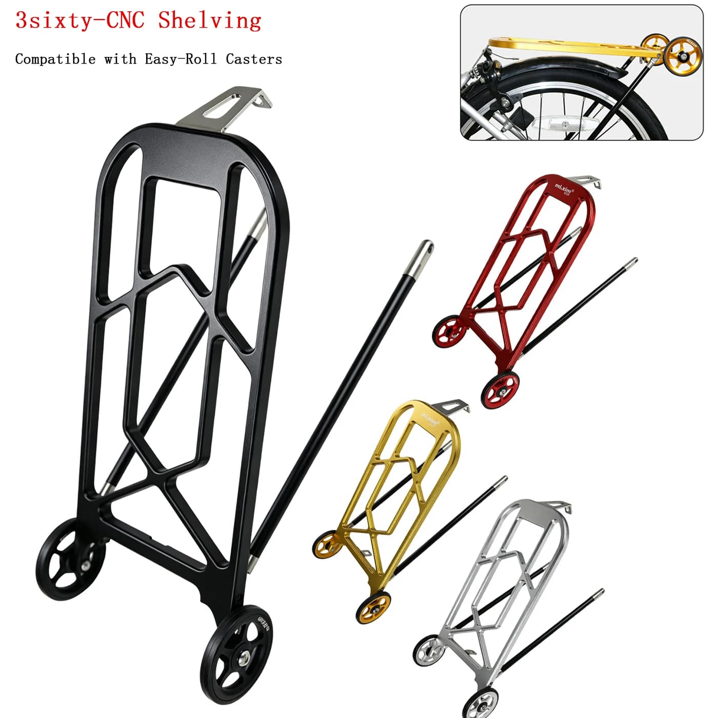 For Brompton Folding Bike Aluminum Rear Luggage Rack,25KG Load-bearing Capacity Bicycle Repair Tools
